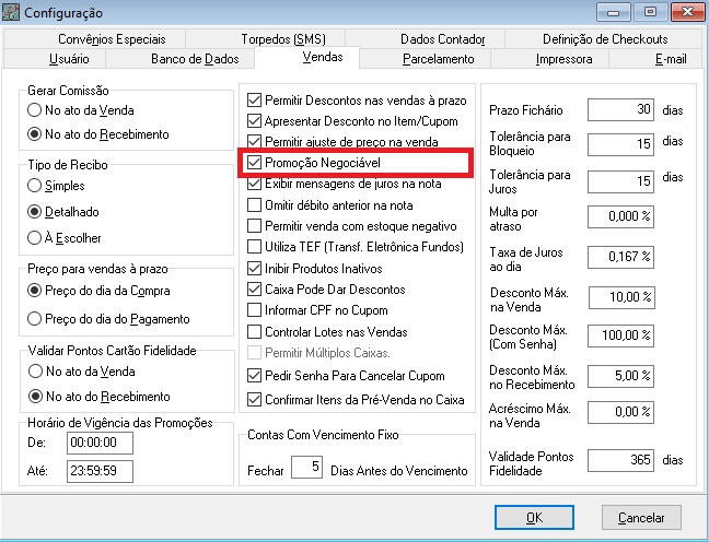 Permitir PromoÃÂ§ÃÂ£o NegociÃÂ¡vel